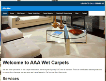 Tablet Screenshot of aaawetcarpets.com.au